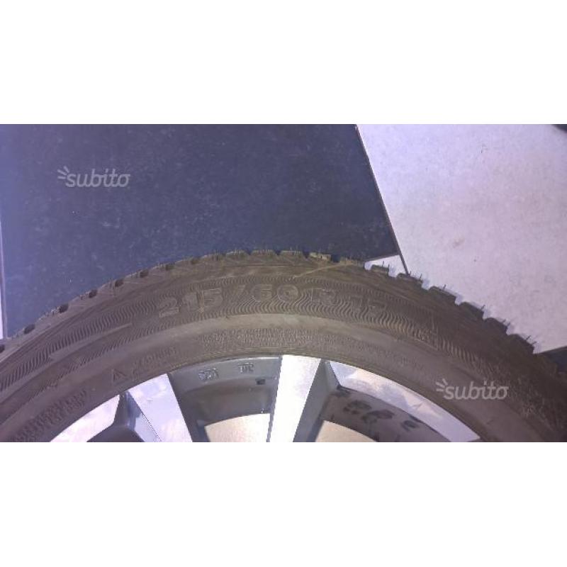 N.4 gomme termiche alpine a 4 215/60 r 17 + cerchi