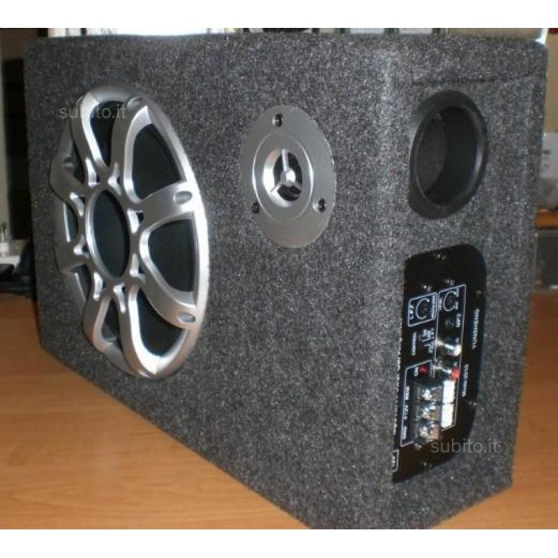 Subwoofer attivo auto amplificato 300w watt 300 ba