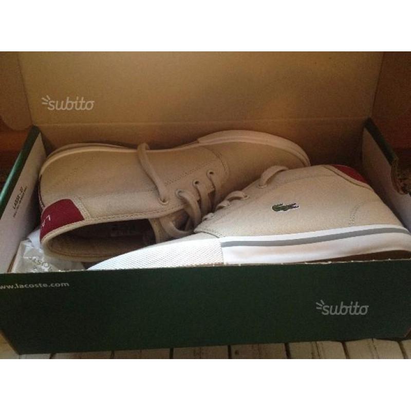 Lacoste Ampthill beige n. 37 nuove con scatola