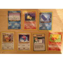 Carte Pokemon, rare, holo e non comuni