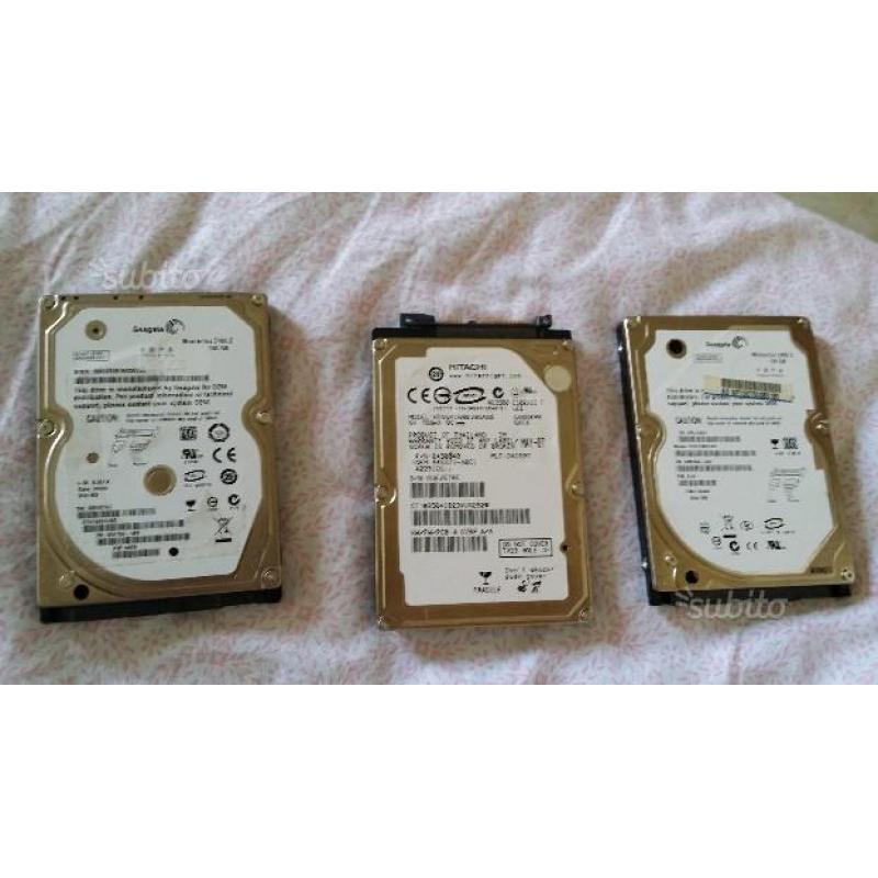 Lotto di hard disk sata per portatile