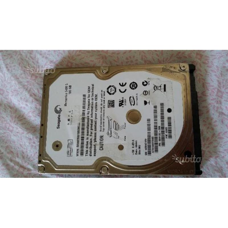 Lotto di hard disk sata per portatile