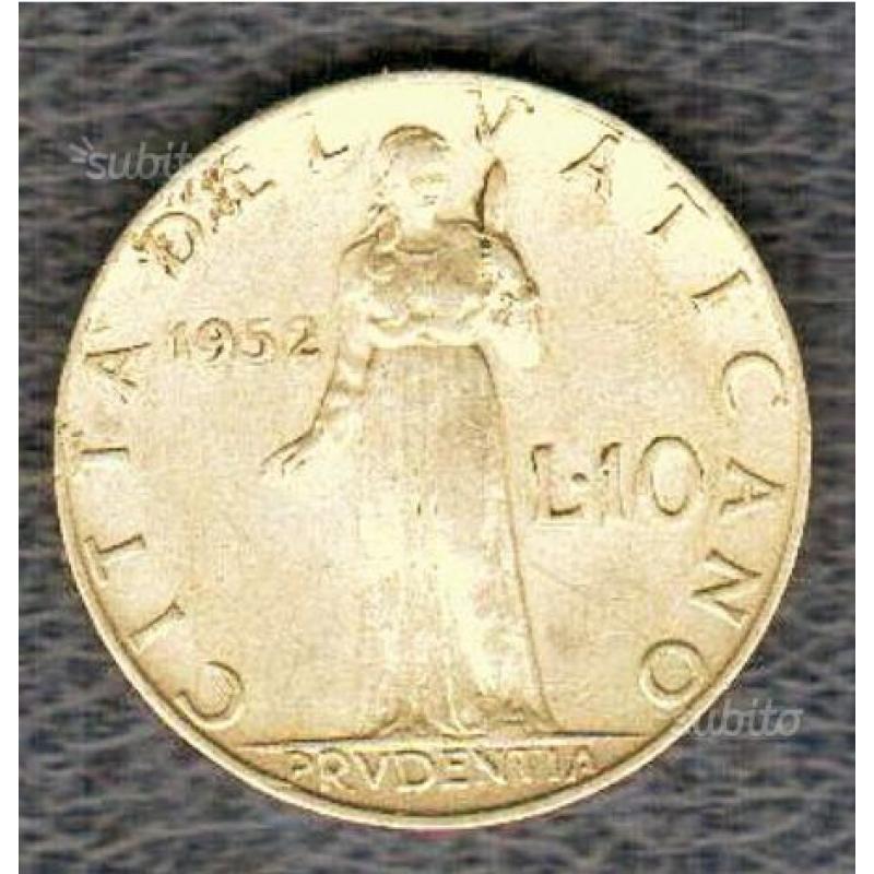 10 lire Vaticano 1952